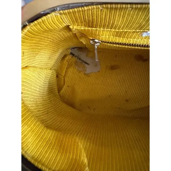 Vtg Straw Purse Oval Box Handbag Fabric Lined 1950s/ 1960s Italy - Read Details - Picture 9 of 15